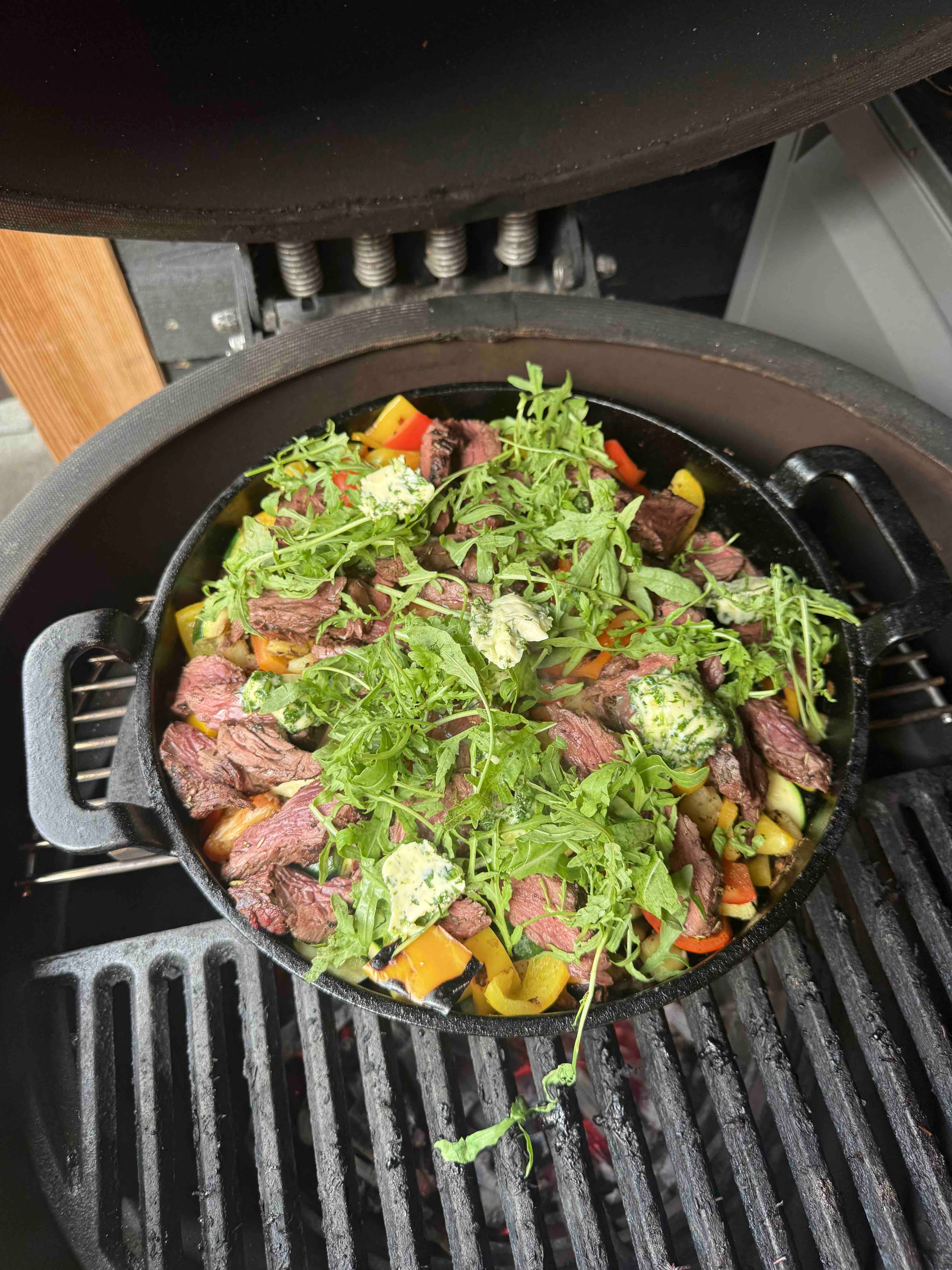 Runder Longhaas met Gegrilde Aardappelblokjes & Groenten