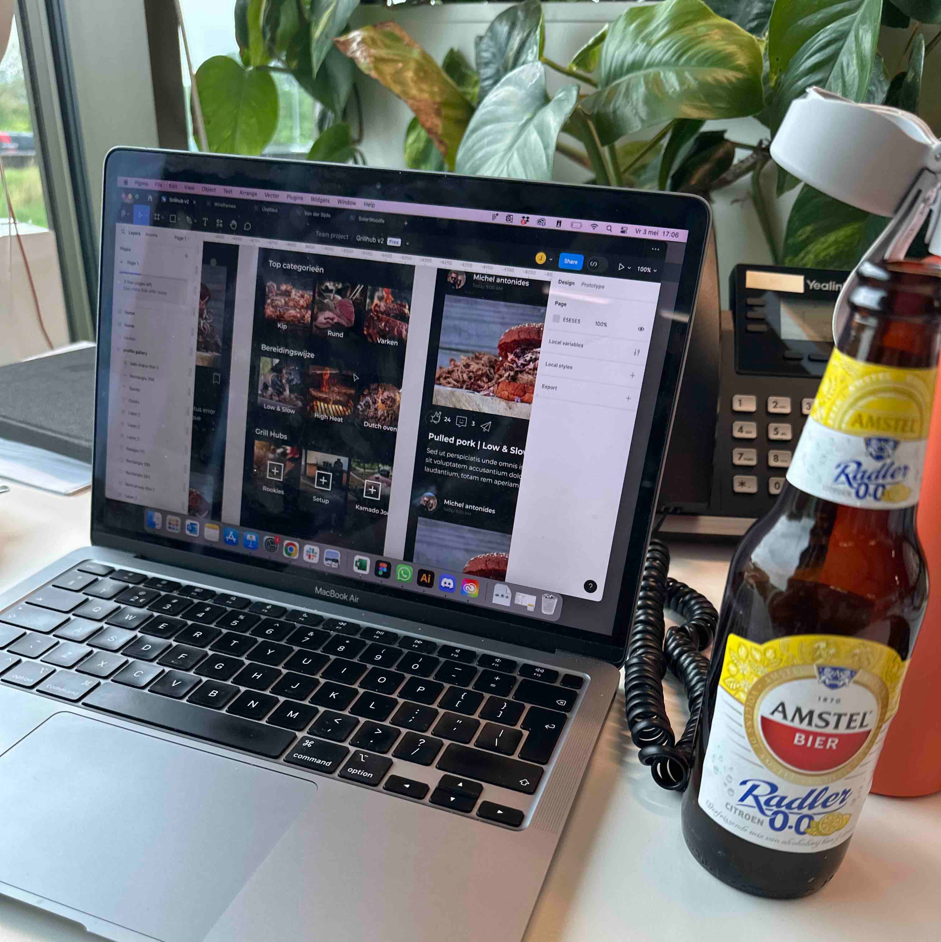 At the office 