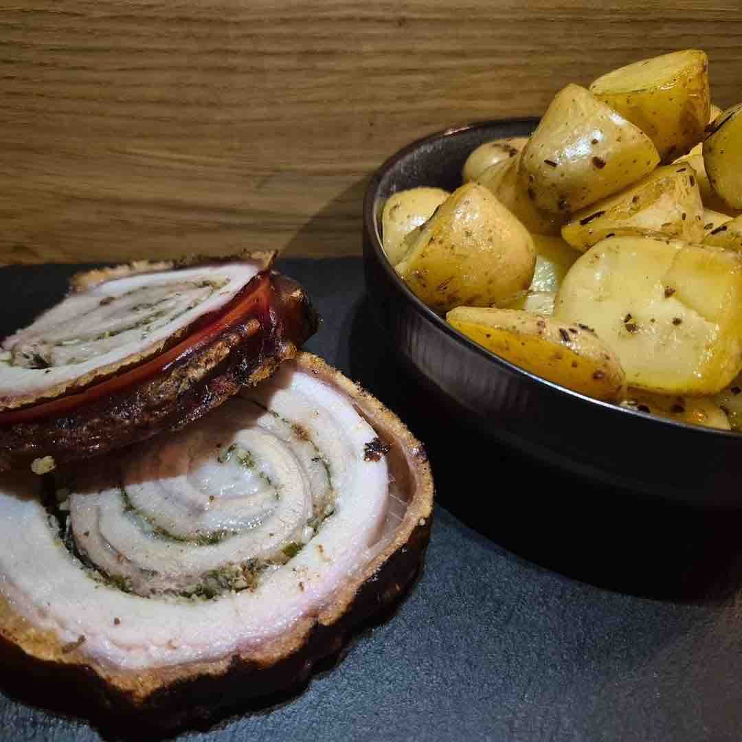 Porchetta met Crispy Zwoerd