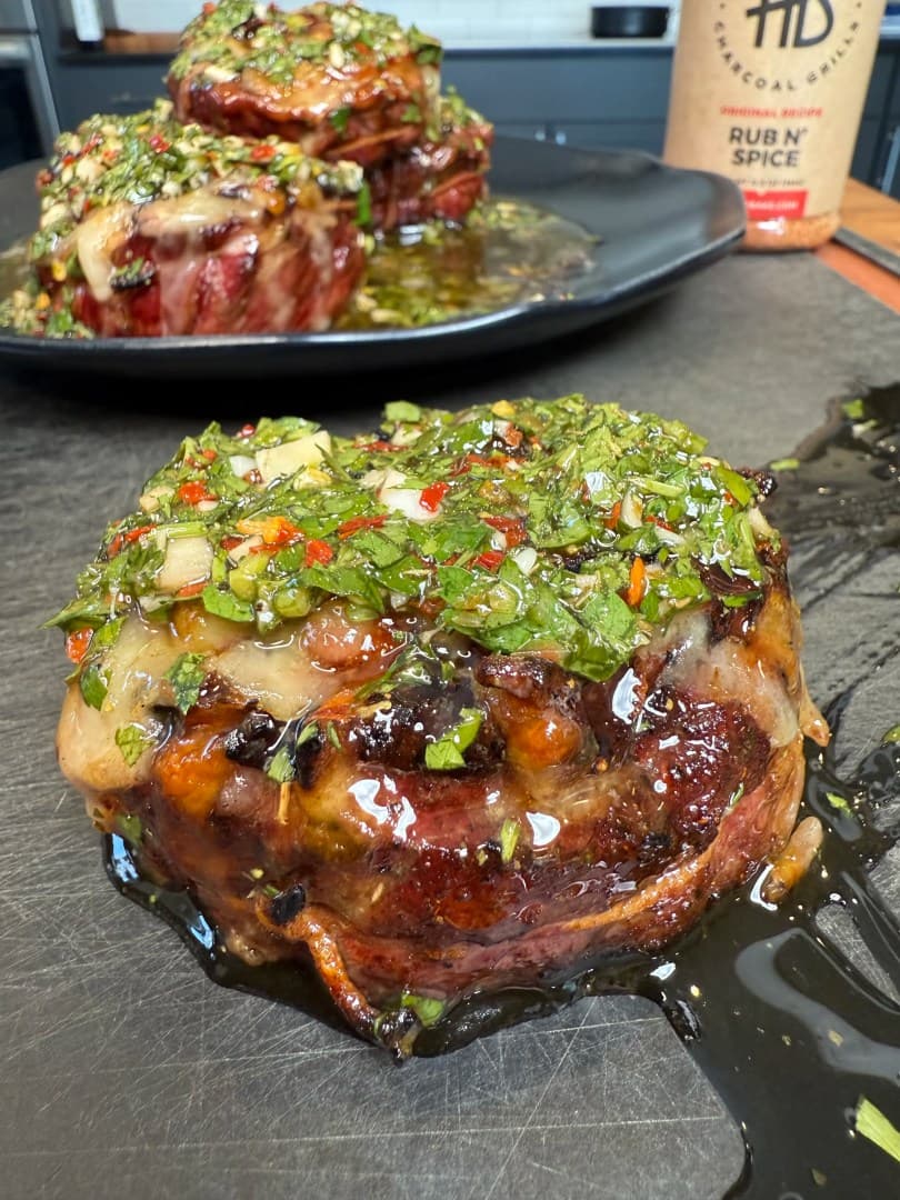 Chimchurri steak pinwheels