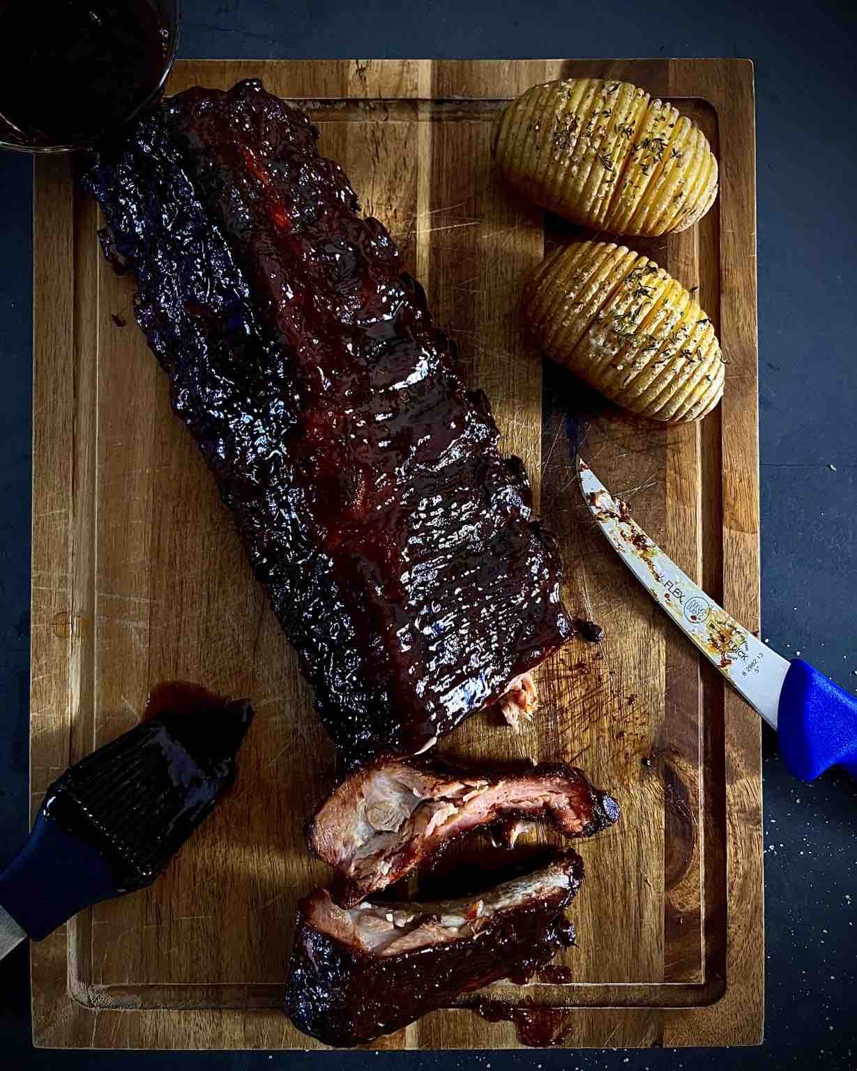 Sweet honey apple spareribs