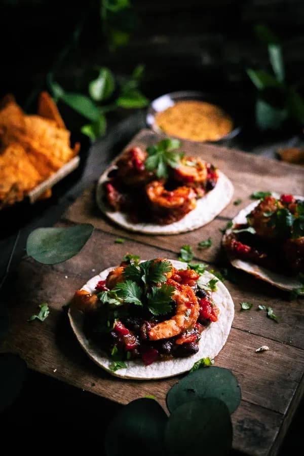 Mexicaanse Tacoâs BBQ gegrilde Gamba