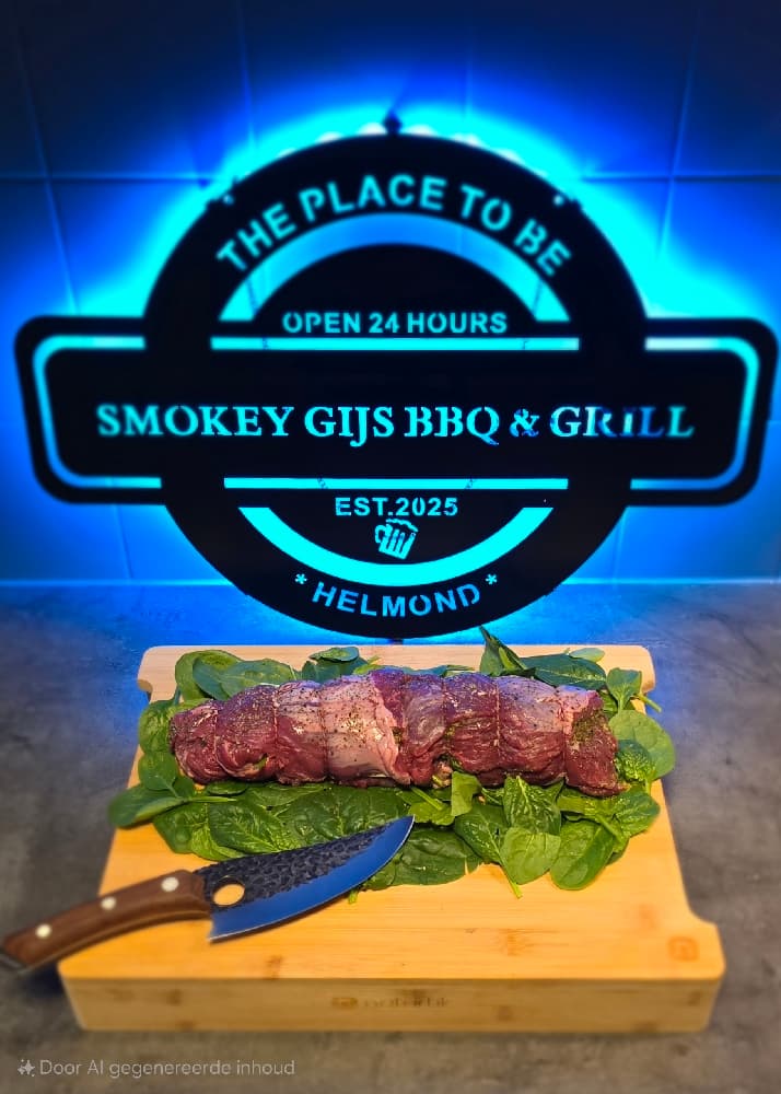 Gerookte & gevulde bavette rollade.