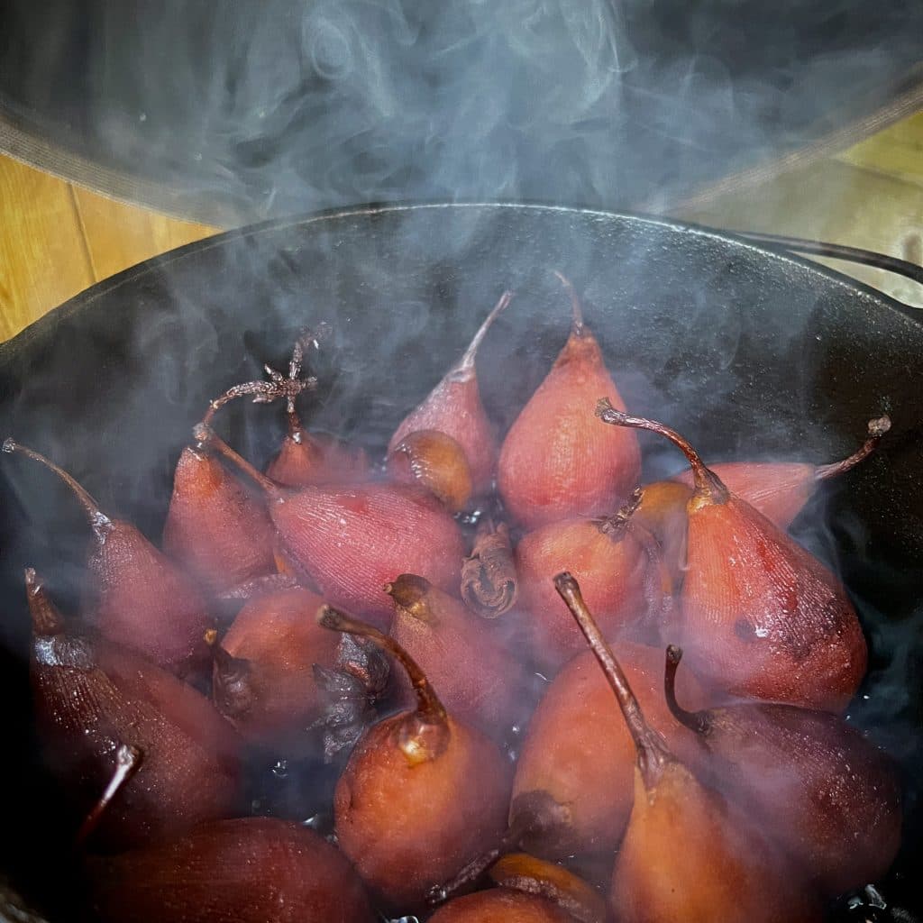 Stoofperen van de BBQ